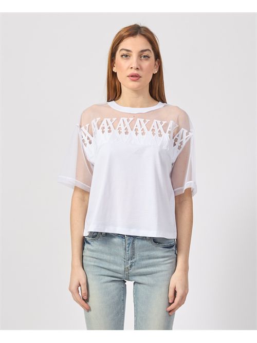 T-shirt Armani Exchange pour femme avec transparence ARMANI EXCHANGE | XW000516-AF10359U0002